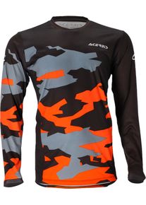 Acerbis X-Duro Winter, jersey , color: Black/Orange/Grey , size: M