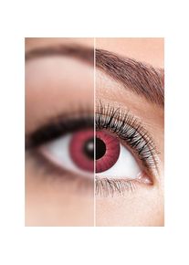 maskworld Rote Iris Kontaktlinse mit Dioptrien | Farbige Kontaktlinsen mit Stärke