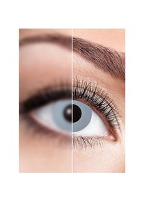 maskworld Hexer grey contact lens with diopters | halloween contact lenses