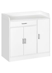 HOMCOM Contemporary White Sideboard with Spacious Drawer for Living Room Bedroom Hallway Next Day Delivery | Aosom Ireland