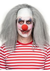 maskworld Horror Clown Wig gray