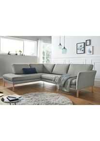 Andas Ecksofa »Helsingborg«, In Skandinavischem Design, Inkl. Lose Zierkissen grau, Größe B/H/T: 250 cm x 82 cm x 199 cm B/H/T: 250 cm x 82 cm x...