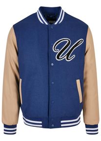 Urban Classics Heren Tussenjas 'Big U' beige / donkerblauw / zwart / wit XXXL