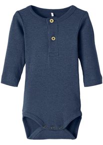 name it Langarmbody »Nbmkab Ls Body« blau, Größe 56 - N-Gr, Langarmbody von name it für Babys
