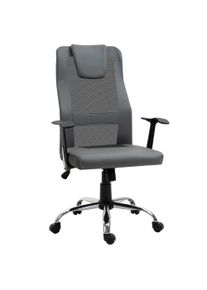 Vinsetto Ergonomic High Back Mesh Office Chair with Thick Padded Headrest and Armrest Adjustable Office Grey | Aosom Ireland