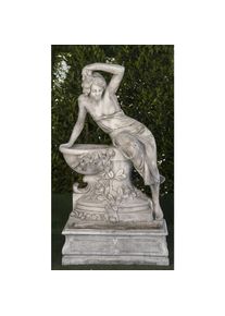 Anaparra - Statue classique en pierre reconstituée Vénus de Jardin 80x45x140cm. - Piédestal 90x50x28cm.
