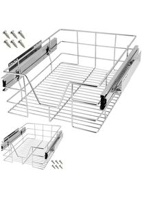 Casaria&reg; Cassetti telescopici scorrevoli 2 pz. 40 cm