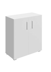 Casaria&reg; Mobiletto Vela 2 ripiani 2 ante bianco MDF 77x60x30cm