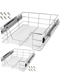 Casaria&reg; Cassetti telescopici scorrevoli 2 pz. 50 cm