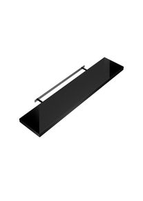 Casaria® Mensola da parete 50cm nero lucido con supporto
