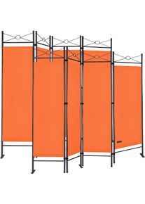 Casaria® Separè 2 pz. arancione 180x163cm