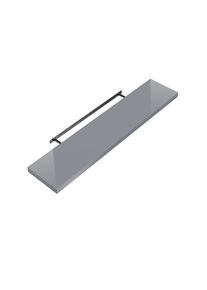 Casaria® Mensola da parete 50cm grigio lucido con supporto
