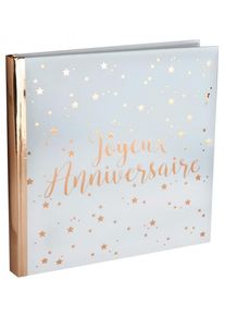 Santex Joyeux Anniversaire gästbok roséguld 24cm