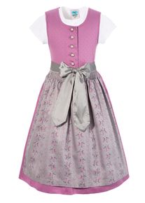 Turi Landhaus Dirndl, (3 Tlg.) Mit Blusenshirt rosa, Größe 116 - N-Gr, Angenehme Baumwollqualität