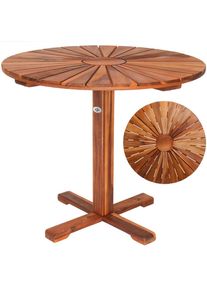 Casaria® Tavolo da giardino legno acacia Ø 70,5cm
