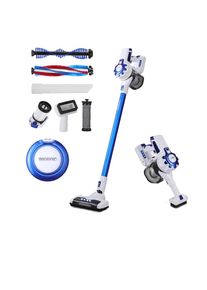 Monzana® Aspirateur balai sans fil 120W LED Blanc/Bleu