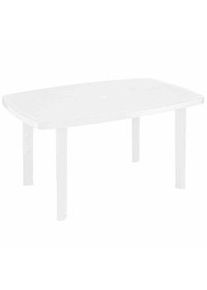 ProGarden Mesa de resina branca 140x 90 cm.