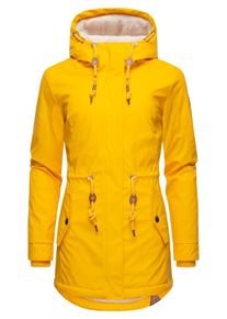 Ragwear Dames Functionele jas 'Monadis Rainy' bruin / geel / wit XS