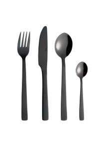 RAW - Cutlery set Stainless Steel Dishwasher safe - Black - 48 pcs