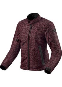 Revit Shade H2O Leopard, textile jacket waterproof woman , color: Dark Red/Black , size: XS