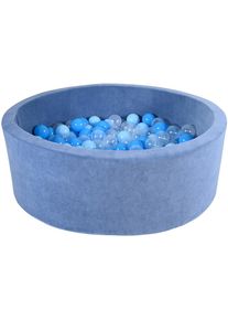 KNORRTOYS® Bällebad »Soft, Blue«, Mit 300 Bällen Soft Blue/Blue/Transparent; Made In Europe grau, Bällebad »Soft, Blue« aus kuschelweichem...