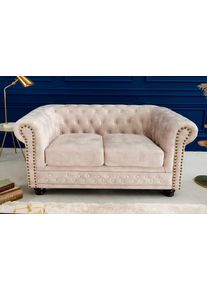 Design 2-szémelyes ülőgarnitúra Chesterfield 150 cm pezsgő bársony