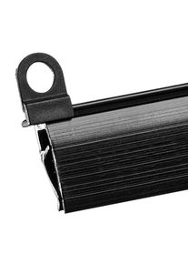 50 Pieces - Hanger for poster hanging rail set with clamping, with round hole black