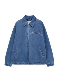 Pull&Bear Pull&Bear Heren Tussenjas blauw denim S