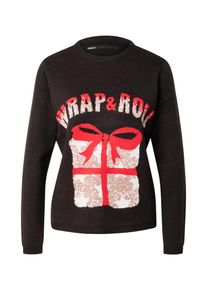 Only Sweter 'XMAS WRAP' dla kobiet beżowy / ciemny niebieski / czerwony Rozmiar XS