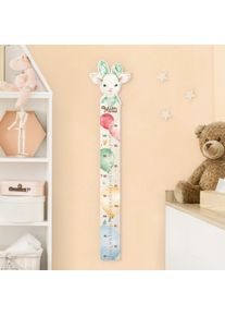 Kindermesslatte Holz Aquarell Luftballon Schäfchen mit Wunschname