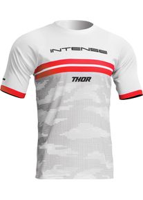 Thor Intense Assist Decoy S23, manga curta em camisola , cor: Branco/Vermelho , tamanho: XS