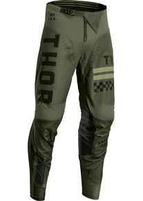 Thor Pulse Combat, pantalones textiles juventud , color: Verde Oscuro/Negro , tamaño: 24