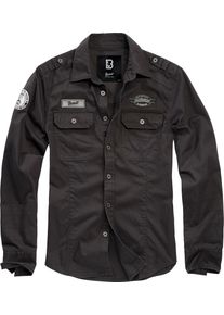 Brandit Luis Vintage, shirt , kleur: zwart , maat: L