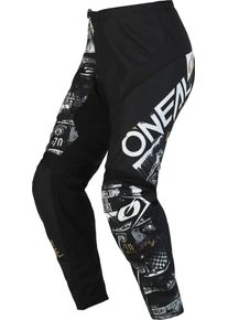 O Neal ONeal Element Attack S23, pantaloni in tessuto , colore: Nero/Bianco , dimensione: 28