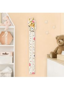 Kindermesslatte Holz Aquarell Pferd mit Wunschname
