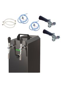 ich-zapfe Ensemble complet - Tireuse à bière avec pompe à membrane - Stream 50/K, machine à bière, 2 lignes, 55 litres/heure, professionnel BLACK EDITION