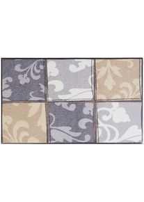 Salonloewe Fußmatte, Rechteckig, 7 Mm Höhe grau, Größe B/L: 40 cm x 60 cm 7 mm , PVC-frei und rutschfest