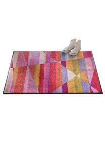 Salonloewe Fußmatte, Rechteckig, 7 Mm Höhe rot, Größe B/L: 40 cm x 60 cm 7 mm , für den Innen- und überdachten Außenbereich
