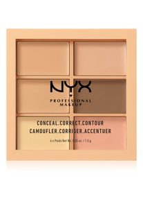 Nyx Cosmetics NYX Professional Makeup Conceal. Correct. Contour palette correttore e contouring colore 01 Light 6 x 1.5 g