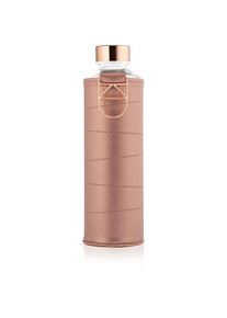 Equa Mismatch glass water bottle + faux leather case colour Bronze 750 ml
