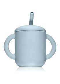 mushie Training Cup with Straw cup with straw Powder-blue 175 ml