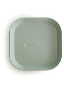 mushie Square Dinnerware Plates bord Sage 2 st