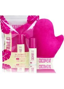 Coco & Eve Coco & Eve Sunny Honey Ultimate Glow Travel Kit zelfbruinende mousse met handschoen Medium 60 ml