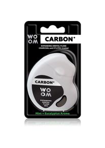 WOOM Carbon+ Dental Floss filo interdentale cerato nero 30 m