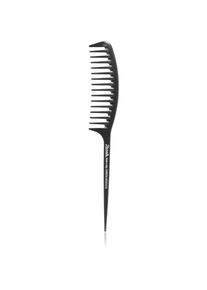 Janeke Carbon Fibre Fashion Comb with a long tail and wavy frame Comb 21,5 x 3 cm