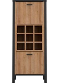 FORTE Barschrank, Breite Ca. 151,5 Cm schwarz, Größe B/H/T: 151,5 cm x 120,3 cm x 49,2 cm B/H/T: 151,5 cm x 120,3 cm x 49,2 cm , moderner Barschrank