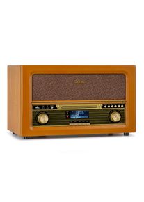 Auna Belle Epoque 1906 DAB, retro stereo systém, rádio, DAB rádio, UKW rádio, prehrávanie MP3, BT