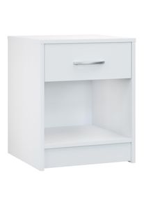 Casaria® Comodino con cassetto bianco 50x40x35cm