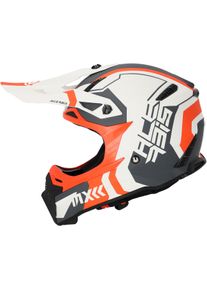 Acerbis Profile 5, casco da motocross , colore: Opaco Bianco/Grigio/Arancione Fluo , dimensione: S