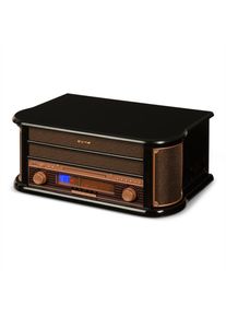 Auna BELLE EPOQUE 1908, retró sztereó rendszer, gramofon, rádió, USB, CD, MP3, mikrorendszer